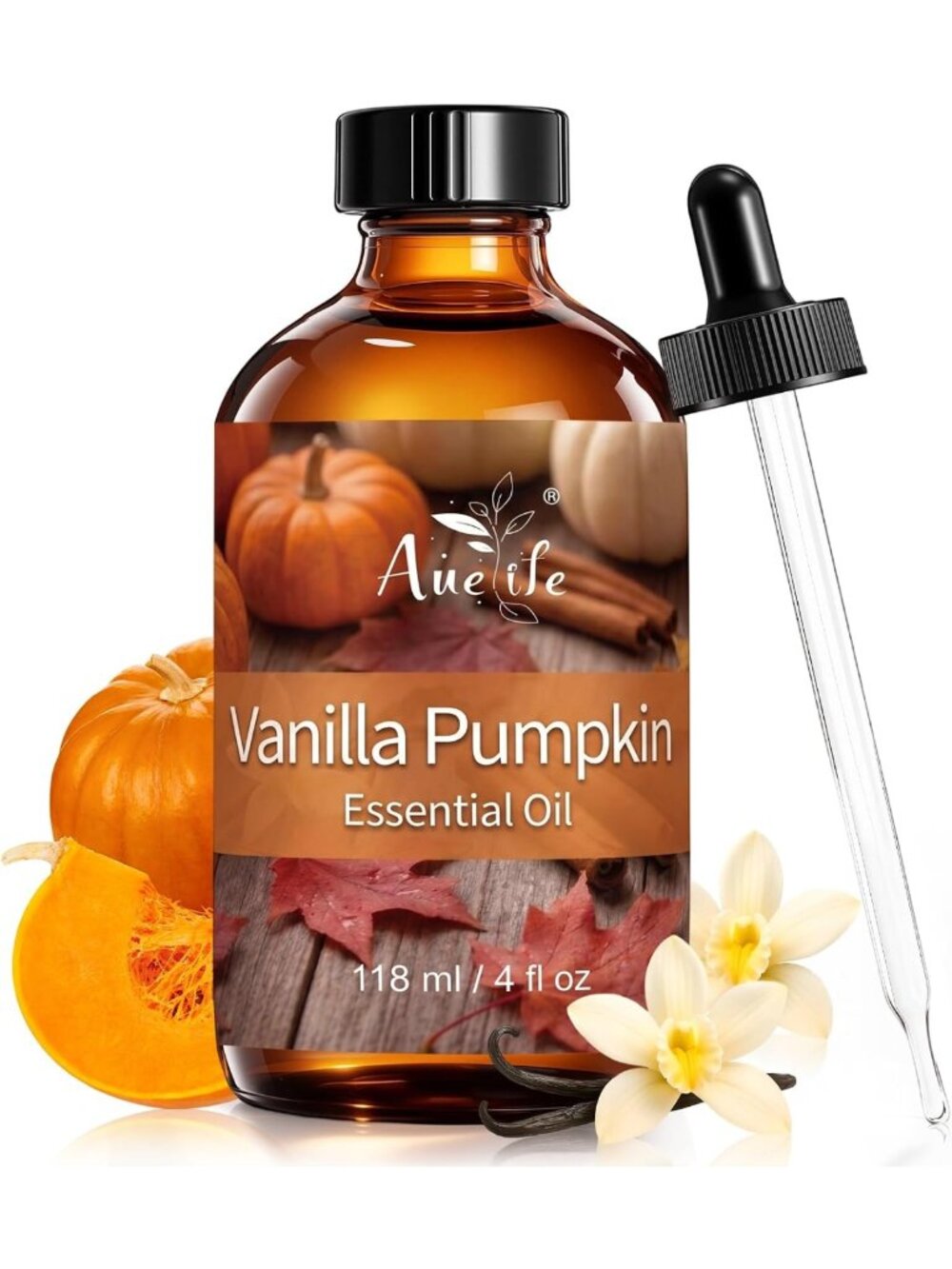 Cozy Vanilla Pumpkin Essential Oil for Diffuser - 4oz Fall Aromatherapy Oil